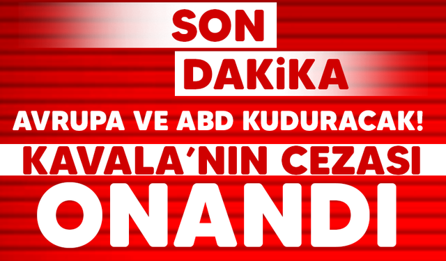 Avrupa ve ABD kuduracak! Kavala'nın cezası onandı