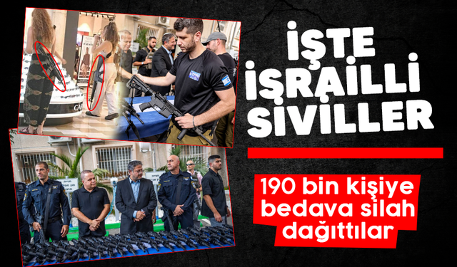 İsrail'de 190 bin kişiye bedava silah dağıttılar