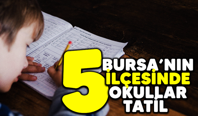 Valilikten açıklama geldi: Bursa'nın 5 ilçesinde okullar tatil