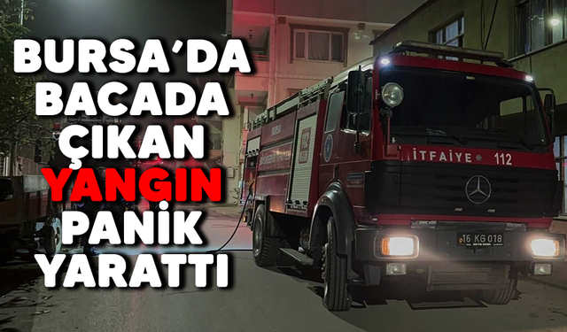 Bursa'da bacada çıkan yangın panik yarattı