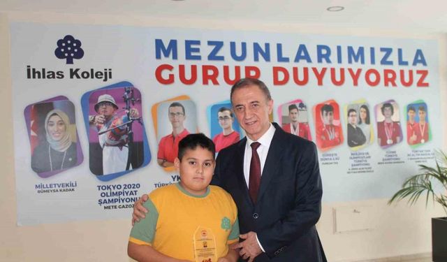 İhlas Koleji öğrencisinden resimde Türkiye birinciliği