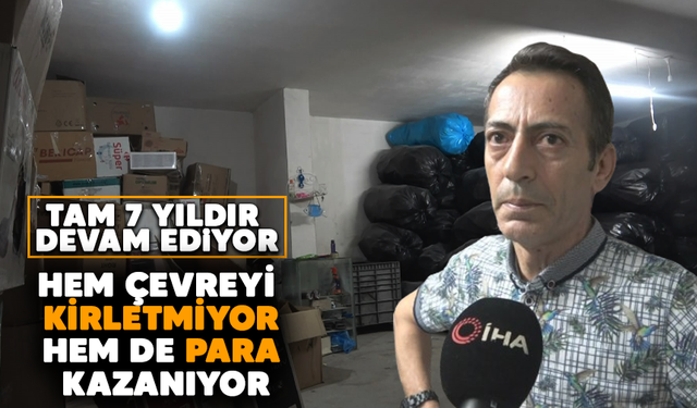Bursa'da bir adam 7 yıldır sitenin atıklarını ayrıştırıyor