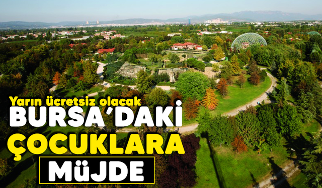 Bursa'daki çocuklara müjde! Yarın ücretsiz olacak