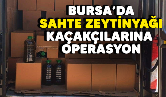 Bursa'da sahte zeytinyağı kaçakçılarına jandarma ‘dur’ dedi