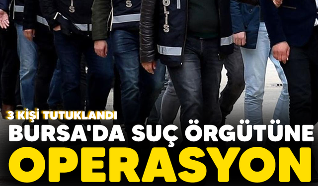 Bursa'da suç örgütüne operasyon
