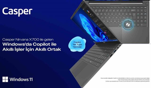 Casper Nirvana bilgisayarlar Windows 11 Pro ile maksimum güvenlik ve verimlilik sunuyor