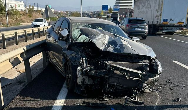 İnegöl'de faciadan dönüldü böyle kaza görülmedi