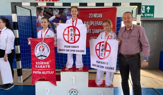Edirne Keşan'da karatede 95 madalya ile tarihi rekor!