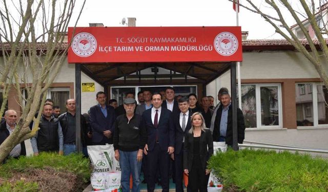 Söğüt’te çiftçilere yüzde 50 hibeli ayçiçeği tohumu dağıtıldı