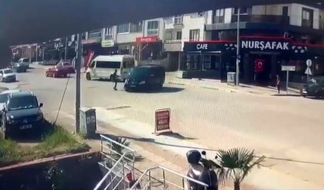 Sürücüsüz araç harekete geçti, facia böyle teğet geçti