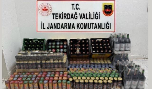 Tekirdağ’da 286 litre kaçak içki ele geçirildi
