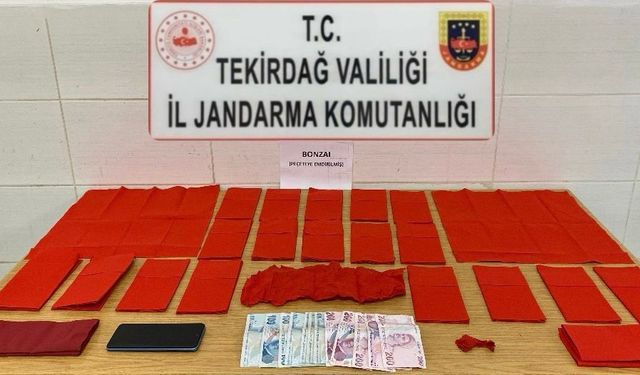 Tekirdağ’da peçeteye emdirilmiş halde uyuşturucu ele geçirildi: 1 tutuklama