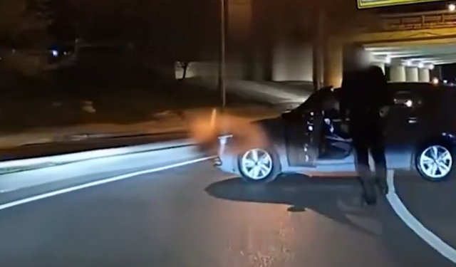 Trafikte kadın sürücünün önünü kesen şahıs yakalandı