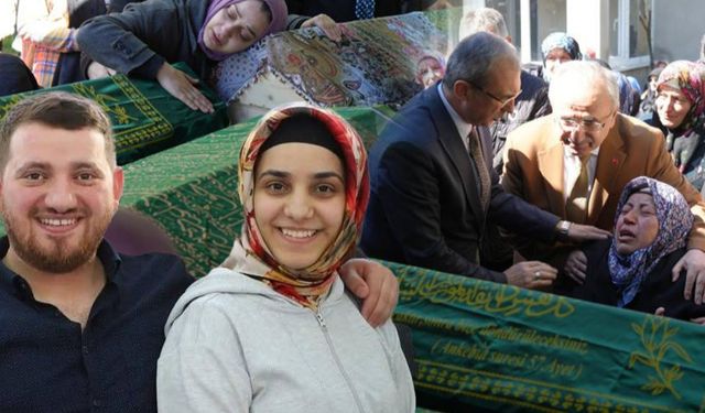 Heyelan felaketinde hayatını kaybeden baba ve kızlarına veda! Faciadan kurtulan annenin gözyaşları