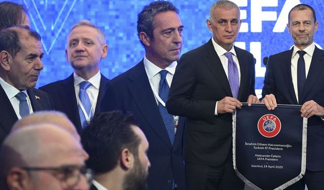 UEFA İstanbul Ofisi açılışında şaşırtan görüntü! Ali Koç ve Dursun Özbek yan yana