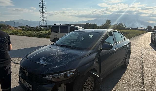 İnegöl'de korkunç kaza kamerada! Ayağı koptu