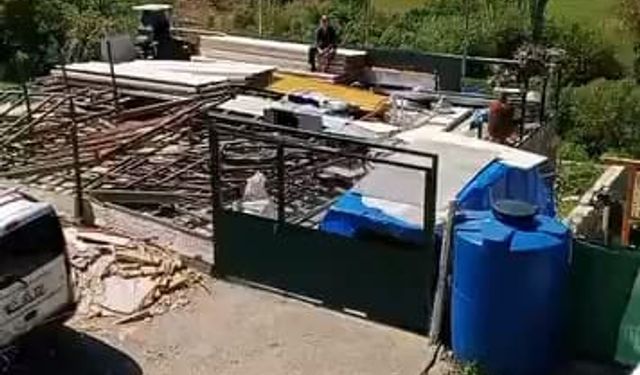 İnegöl'de kaçak yapılar yıkılıyor
