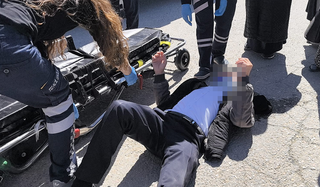 İnegöl'de motosikletli hastanelik oldu