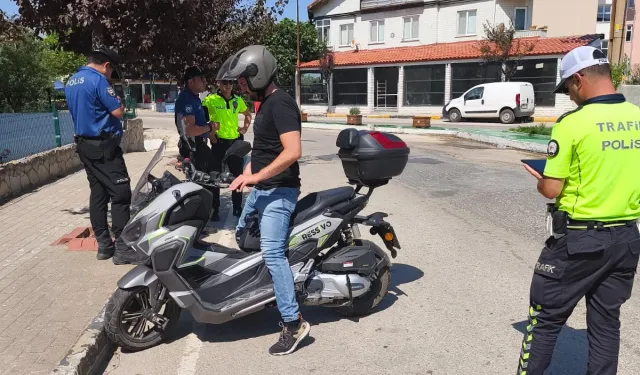 Edirne Keşan’da motosiklet denetiminde ceza yağdı