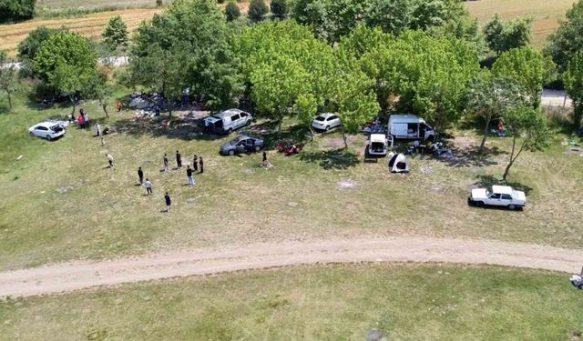 İstanbul’da piknik alanlarındaki yoğunluk havadan görüntülendi