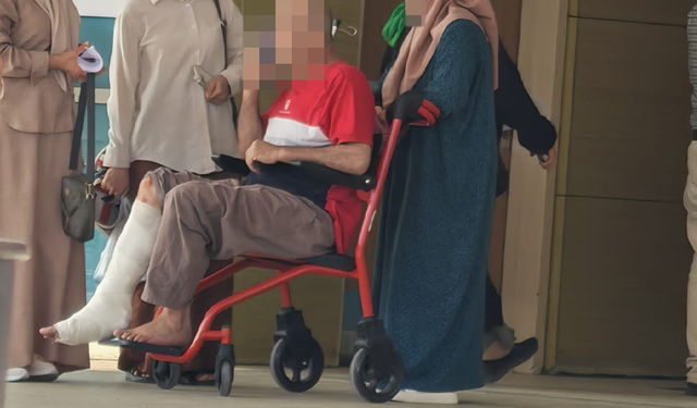 İnegöl'deki kazada bacağı kırıldı