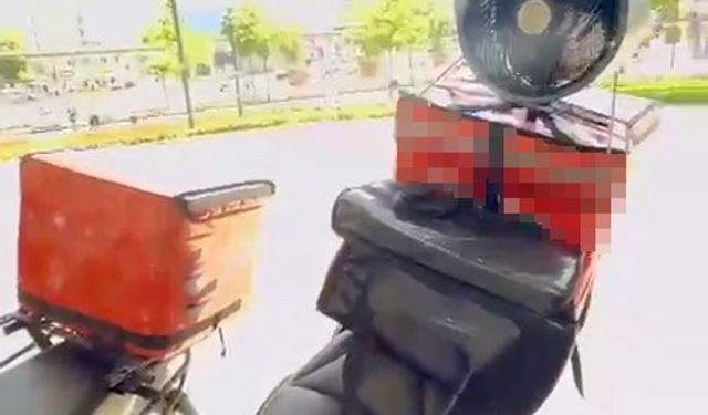 Kavurucu sıcakta kuryenin bulduğu çözüm beğeni yağmuruna tutuldu