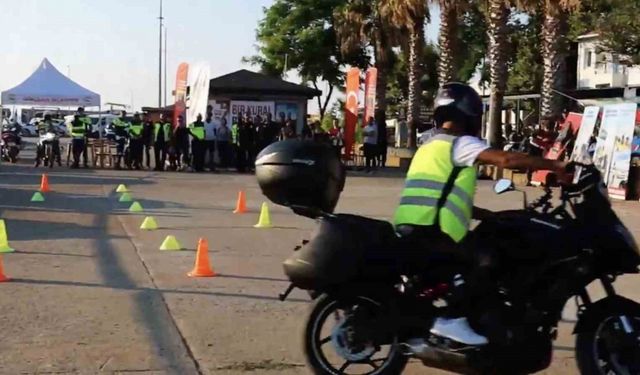 Jandarma ekipleri Gökçeada’da güvenli sürüş eğitimi verdi