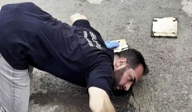 Kanala düşen yavru köpek için zamanla yarıştılar