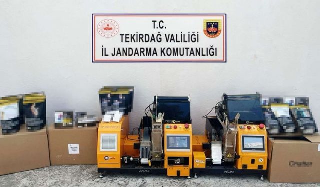 Tekirdağ’da jandarmadan tütün ve makaron operasyonu