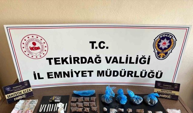 Tekirdağ’da uyuşturucu operasyonunda 3 kişi tutuklandı