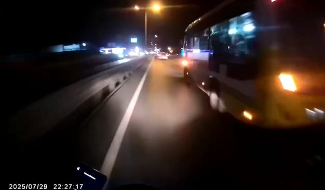 İnegöl'de motosikletli dehşeti yaşadı O anlar kamerada