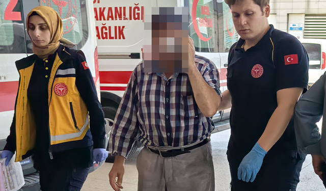 İnegöl'de kendini ıslatmayan bahçıvanı hastanelik etti