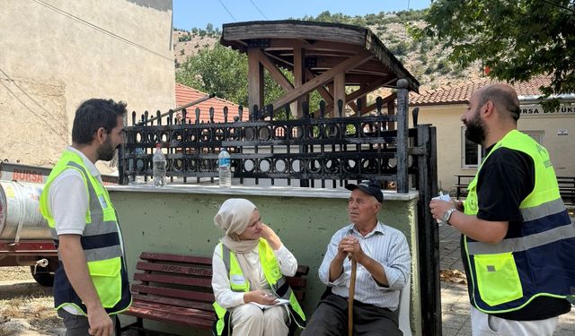 Büyükşehir Belediyesi, yangın bölgesinde tespit çalışmasını sürdürüyor