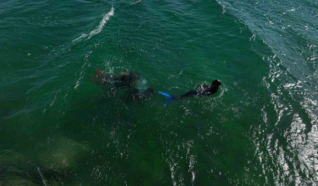 Mehmet Çevik balık adam oldu