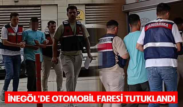 İNEGÖL'DE OTOMOBİL FARESİ TUTUKLANDI