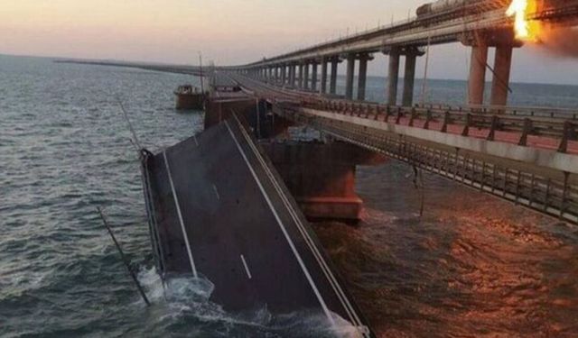 Rusya diken üstünde! Kerç Köprüsü patladı mı? Ukrayna'dan 112 İHA ile sürpriz saldırı