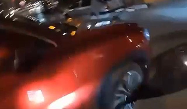 Bursa'da kaza anı kask kamerasında