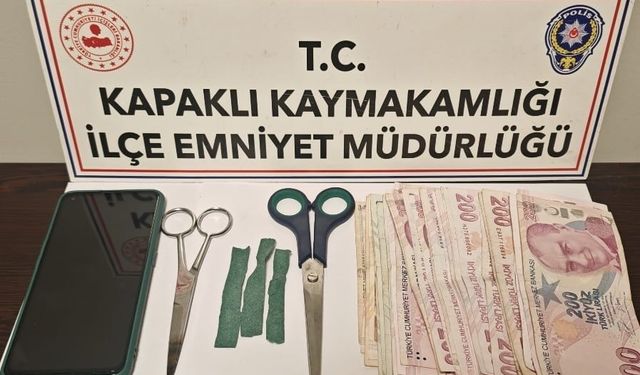 Kapaklı’da yakalanan zehir taciri tutuklandı