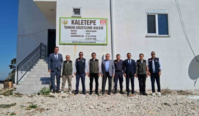 Kaymakam Öztürk Kaletepe yangın kulesini inceledi