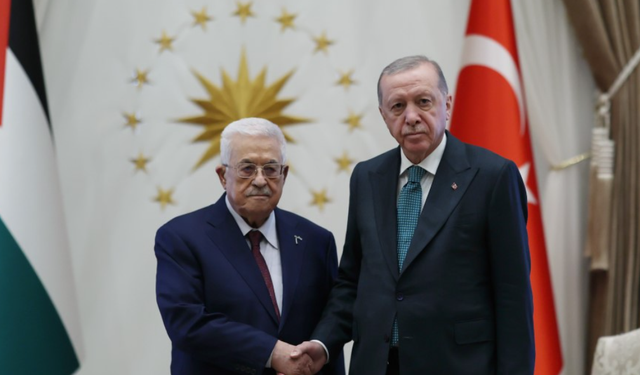 Cumhurbaşkanı Erdoğan, Filistin Devlet Başkanı Abbas ile görüştü