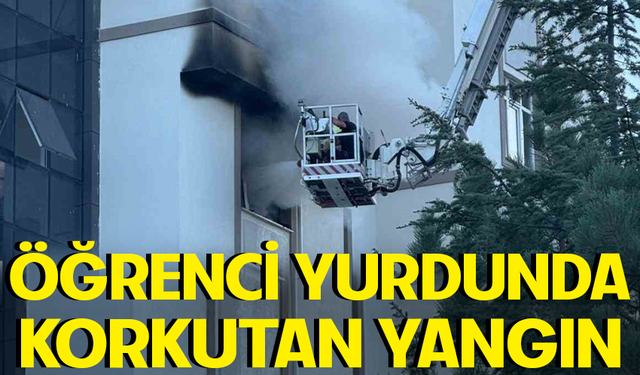 Öğrenci yurdunda yangın paniği