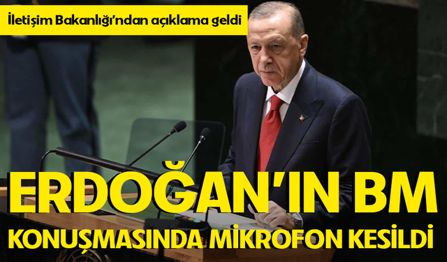 Cumhurbaşkanı Erdoğan'ın Mikrofonun Kapatılmasına Bakanlık'tan Açıklama