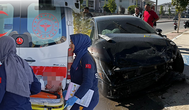İnegöl'de otomobiller çarpıştı; ortalık savaş alanına döndü