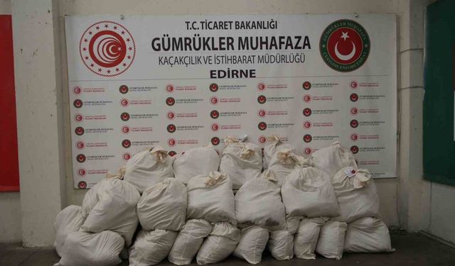 319 milyon TL değerindeki 525 kilo uyuşturucu Kapıkule’de sergilendi