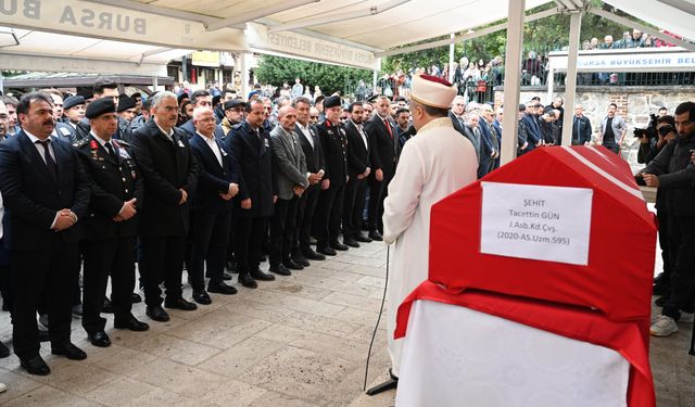 Şehit Jandarma Astsubay Tacettin Gün, Bursa’da son yolculuğuna uğurlandı