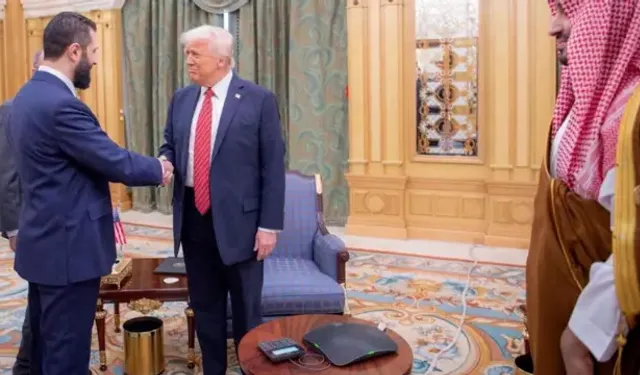 Suriye Devlet Başkanı eş-Şara, ABD Başkanı Trump ile bir araya geldi