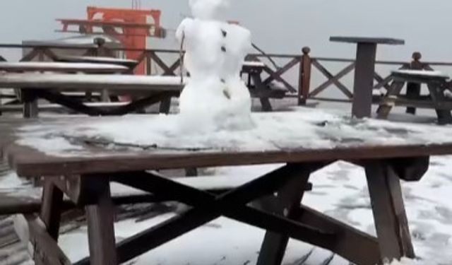 Uludağ Güne Kar Manzarasıyla Uyandı