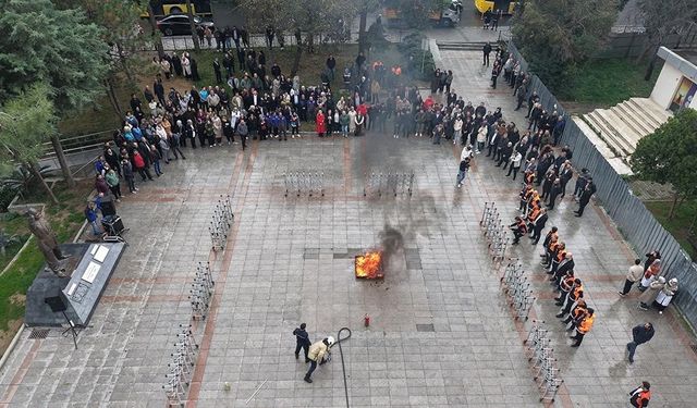 Gaziosmanpaşa Belediyesi’nden yangın tatbikatı