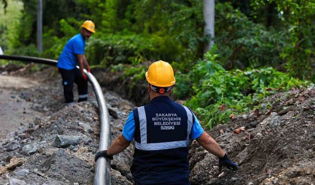 O mahallenin içme suyu geleceğini garanti altına alacak projenin yarısı tamam