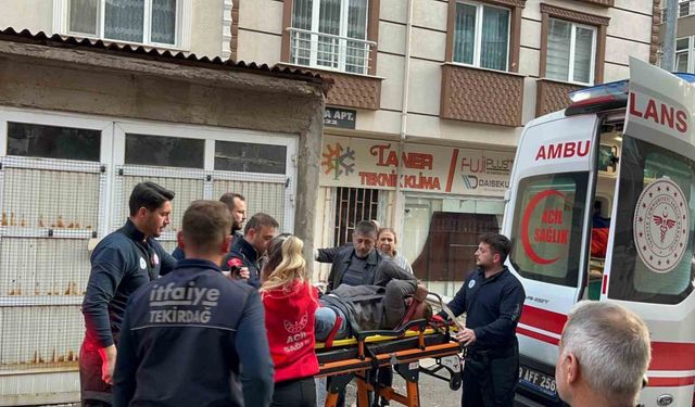Tekirdağ’da alkollü vatandaş merdiven boşluğuna düştü